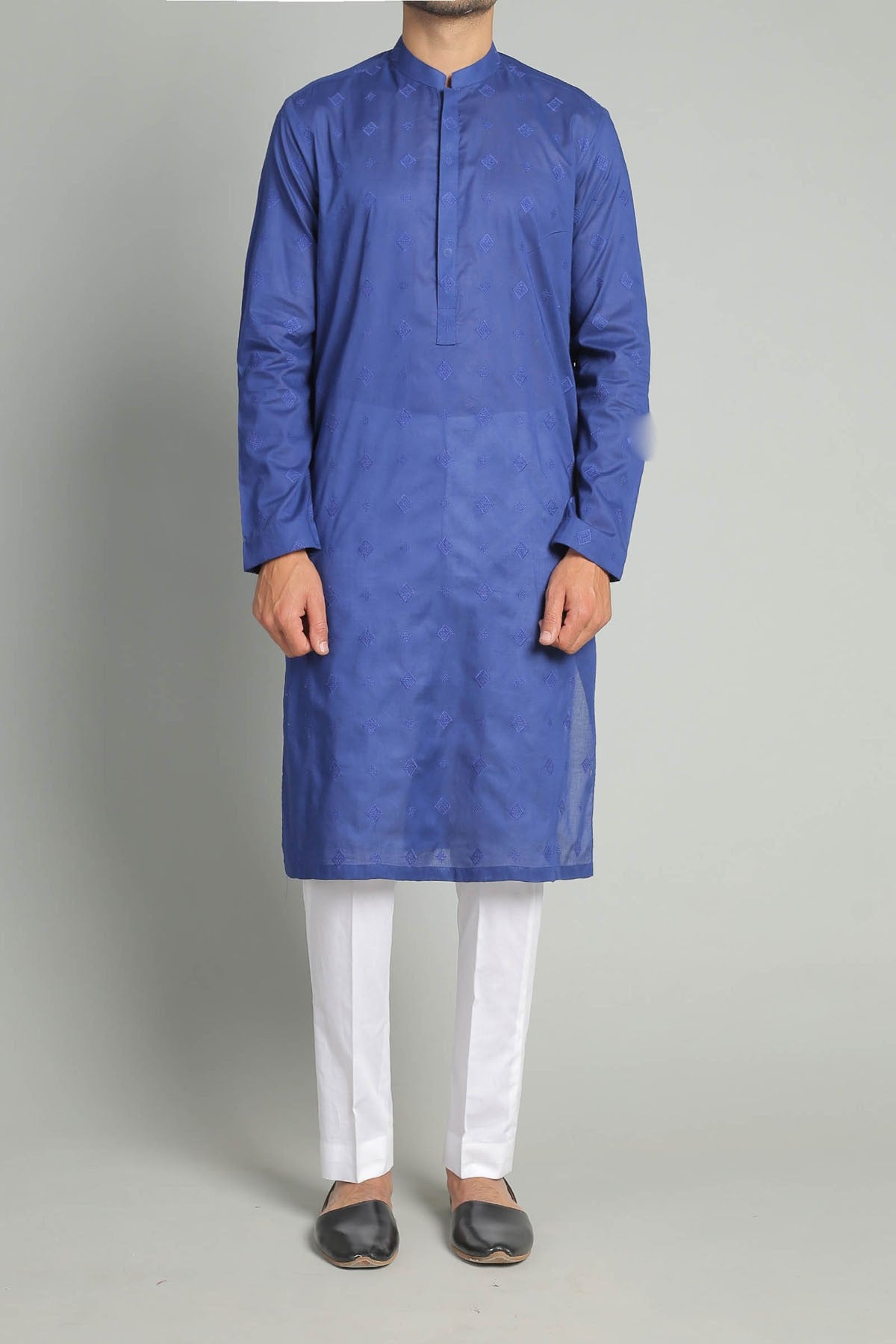 Embroidered Kurta - Blue