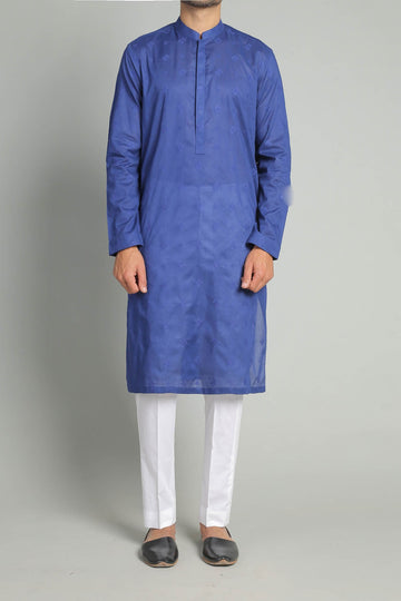 Embroidered Kurta - Blue