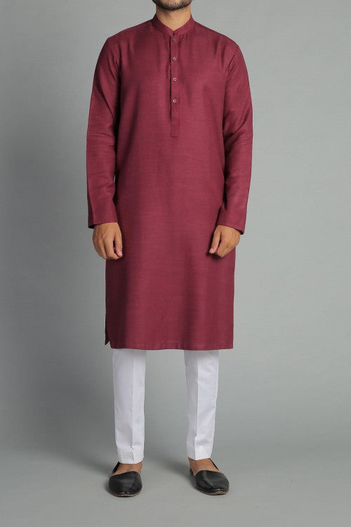 Handmade Kurta - Maroon