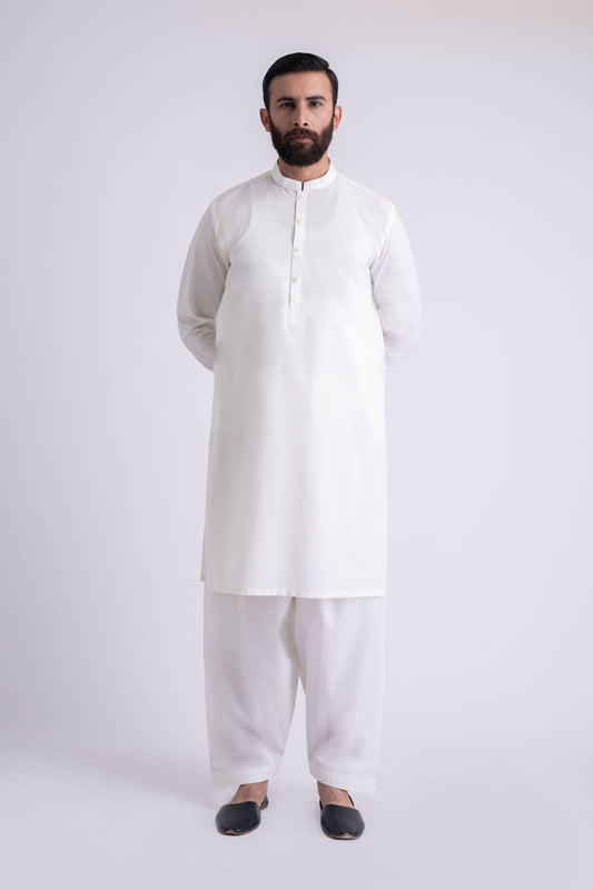 SHALWAR KAMEEZ-WHITE - shop at Bareezeman