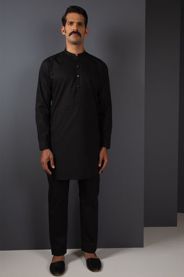 Kurta Trouser - Pitch Black