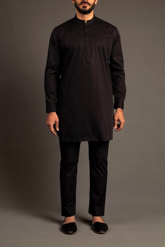 KURTA TROUSER JET BLACK