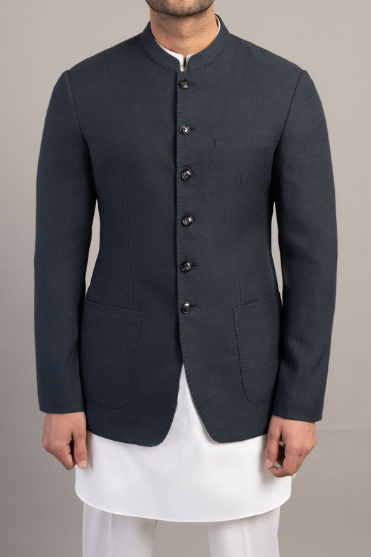 HANDLOOMED QUAID COAT-GREY