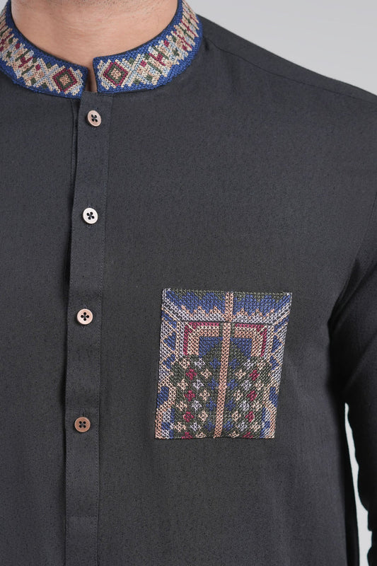SHALWAR KAMEEZ-BLACK - shop at Bareezeman