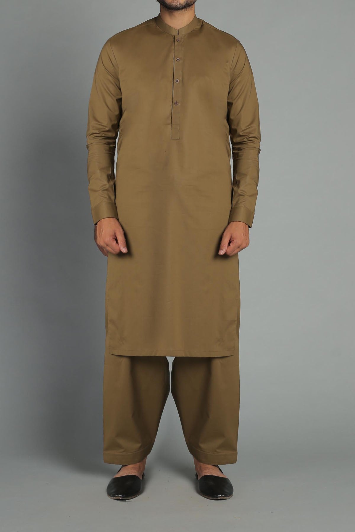 Shalwar Kameez - Olive Green