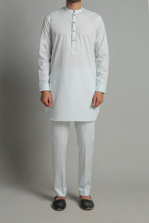 KURTA TROUSER SKY BLUE - shop at Bareezeman