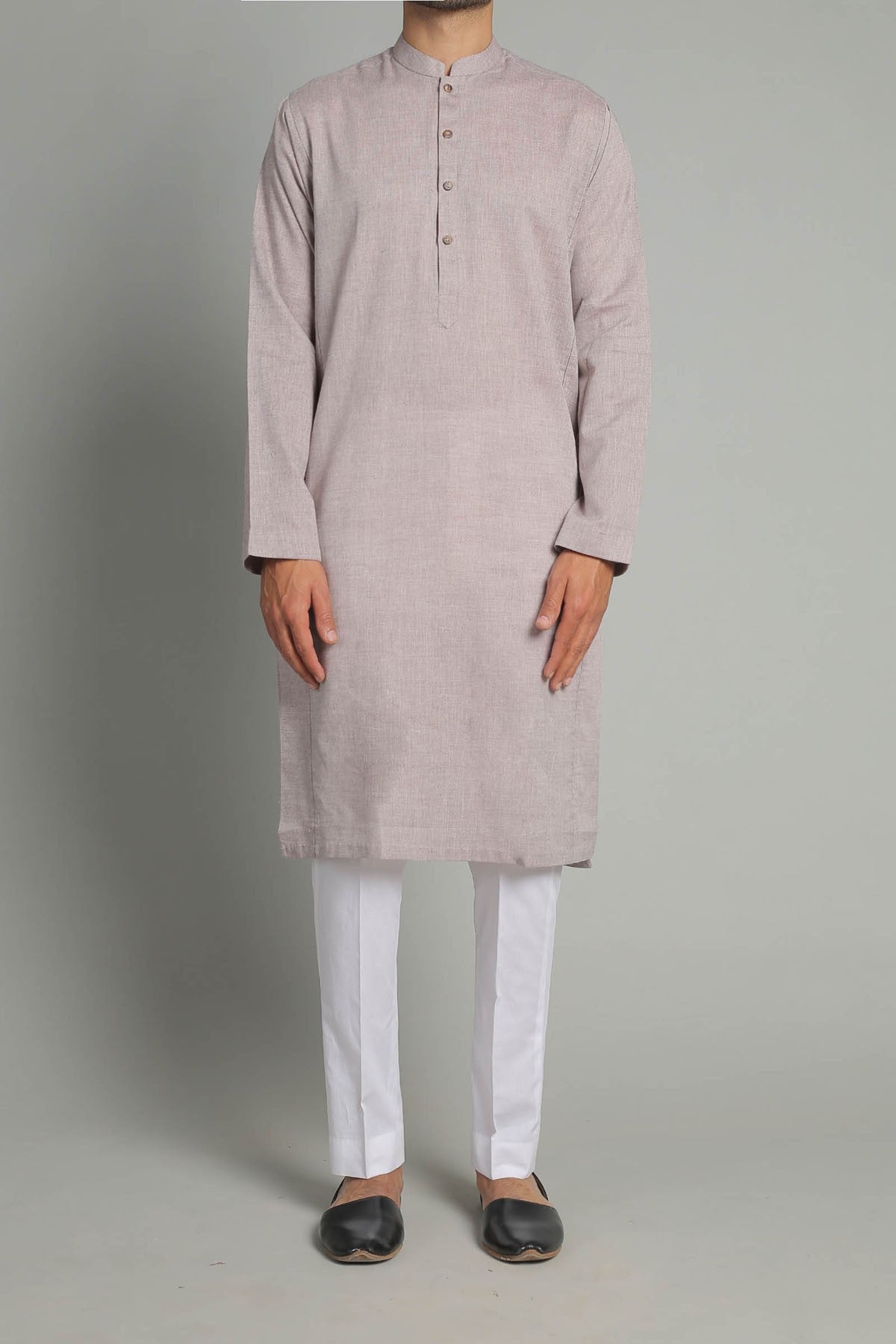KHADDAR KURTA LIGHT BROWN