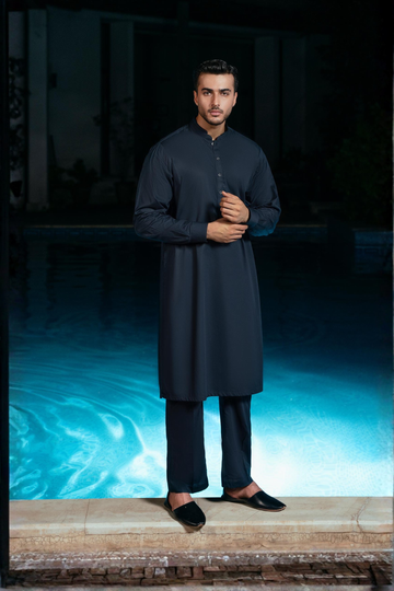 KURTA TROUSER-NAVY-BLU READY TO WEAR